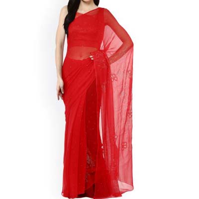 Chiffon Work Saree