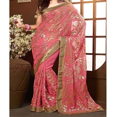 Chiffon Work Saree