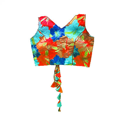 Printed Ribbon Blouse
