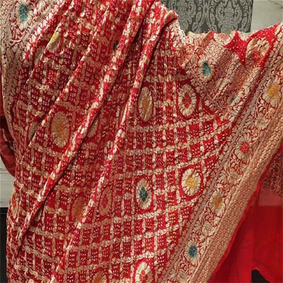 Khaddi Bandhej Saree